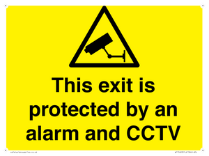 This exit is protected by an alarm and CCTV